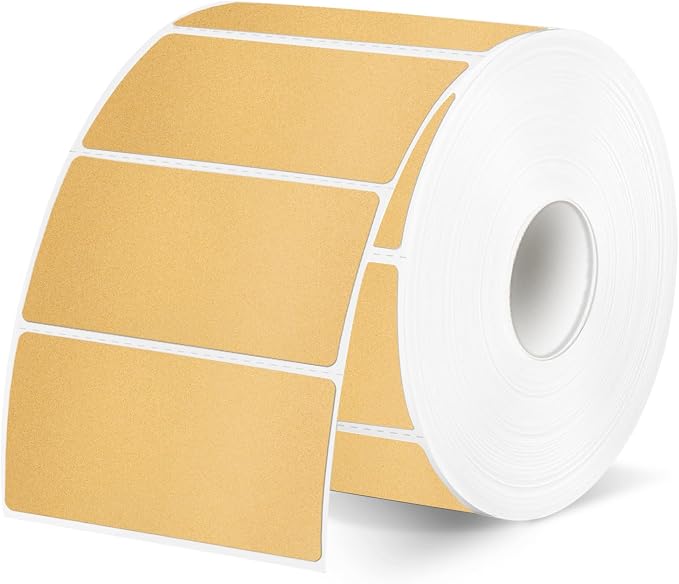 2x1 Inch BrownThermal Labels, Waterproof Brown Thermal Printer Stickers by STARLIBOO