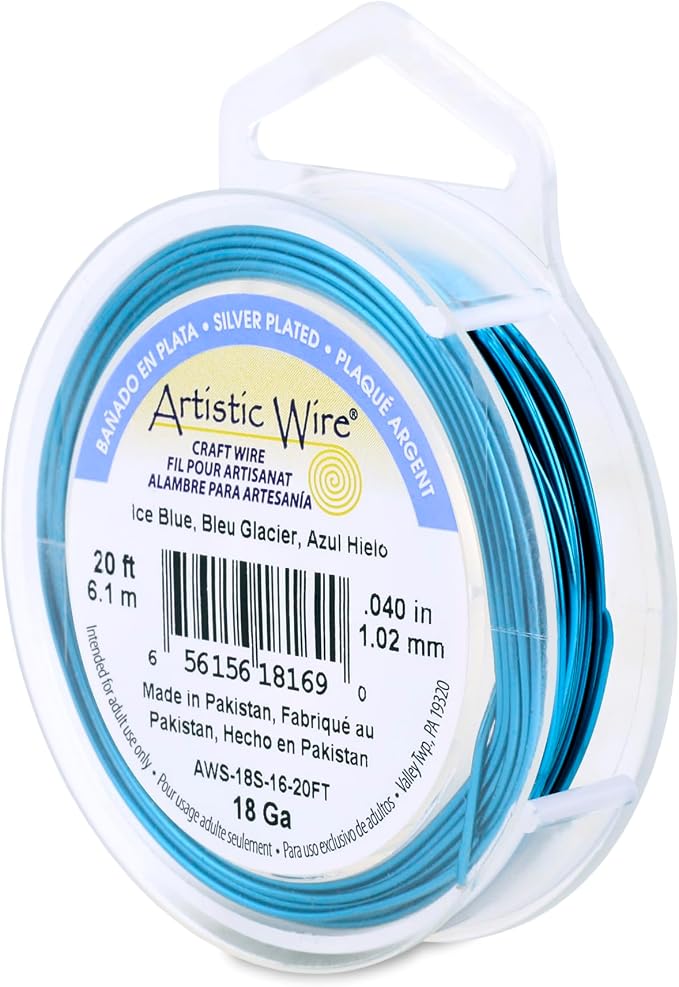Artistic Wire, 18 Gauge Silver Plated Tarnish Resistant Colored Copper Craft by ArtisticWire