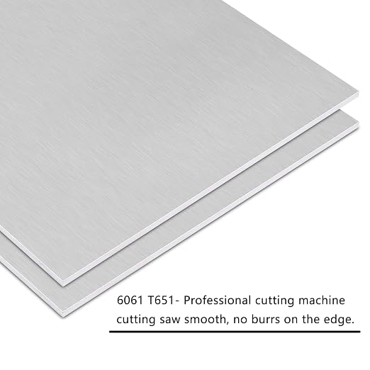 2Pack 6061 T651 Aluminum Sheet Metal 8 x 16 x 1/16 Inch Flat Plain Aluminum - Image 4