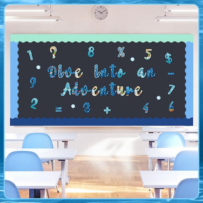 221 Pcs Bulletin Board Letters Round Alphabet Number Punctuation Symbol Combo - Image 7