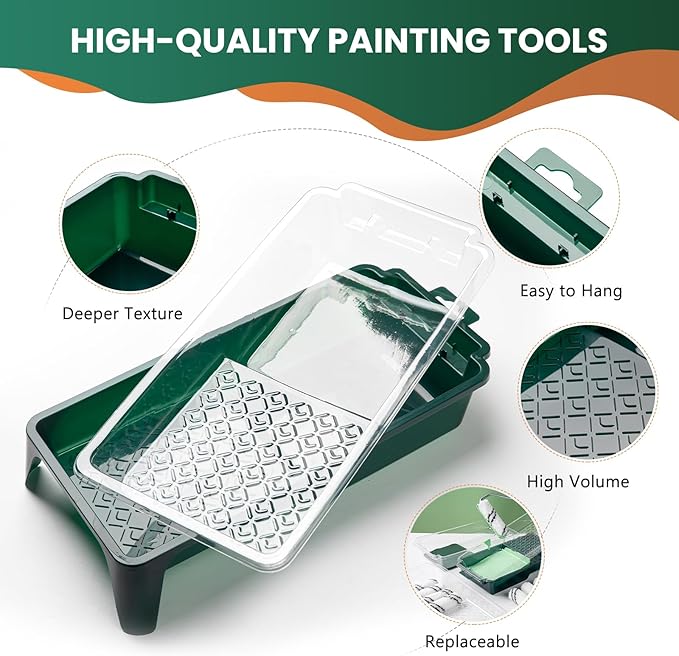 Paint Roller Kit, Paint Tray, Paint Tray Liners and Paint Roller Frame - Image 4