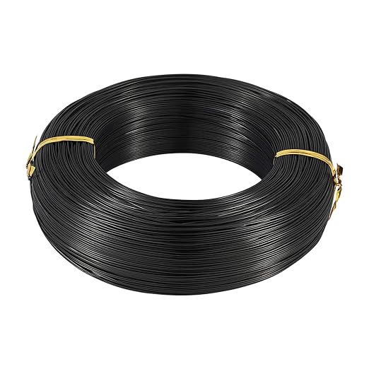 Fashewelry 984 Feet 0.8mm Black Aluminum Wire Bendable Metal Craft Wire String by FASHEWELRY
