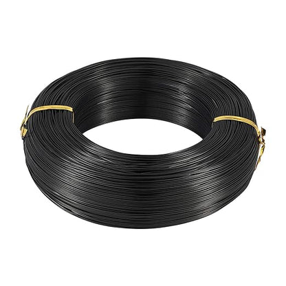 Fashewelry 984 Feet 0.8mm Black Aluminum Wire Bendable Metal Craft Wire String by FASHEWELRY