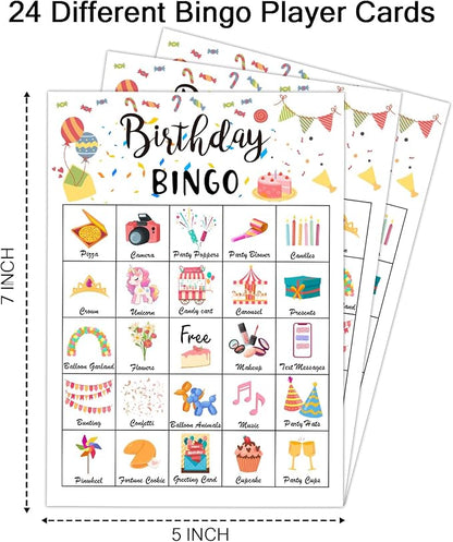 Birthday Party Bingo Game Cards, Birthday Bingo Card - Image 3