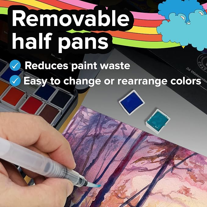 Professional Watercolor Paint Set, 36 Water Colors - Image 6