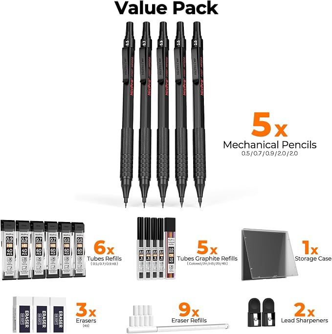 Nicpro 22PCS Art Mechanical Pencil Set - Image 7