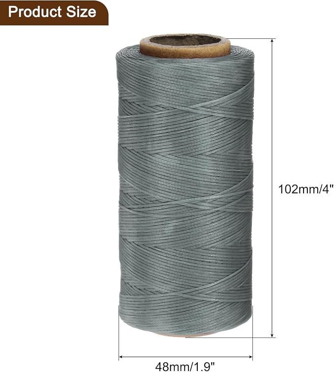 uxcell Leather Sewing Waxed Thread, 284 Yards / 260m 0.8mm 150D Flat Polyester - Image 6