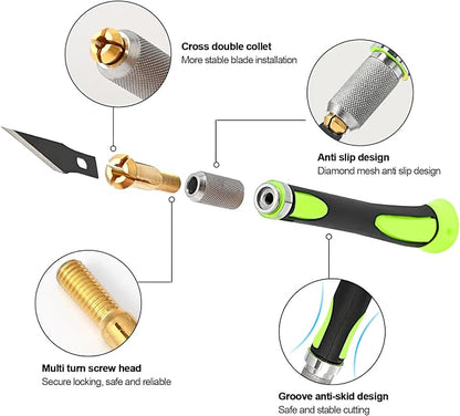 EHDIS Precision Hobby Knife Set Utility Craft Knife Kit - Image 4