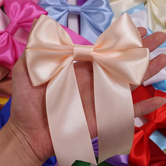 Naked Pink Solid Satin Ribbon 1-1/2 Inch 25 Yards Solid Polyester Fabric Ribbon - Image 7