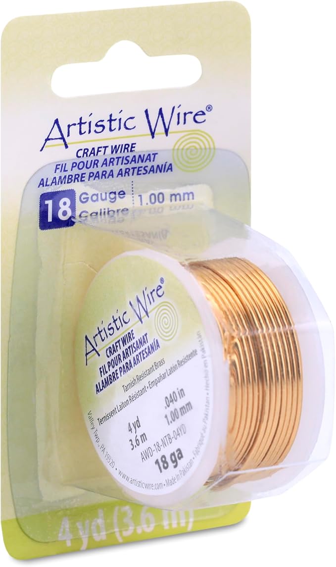 Artistic Wire 18 Gauge Tarnish Resistant Brass Craft Jewelry Wrapping Wire by Unknown