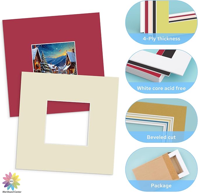 Mat Board Center, 8X8 Mix Color Mats - Image 3