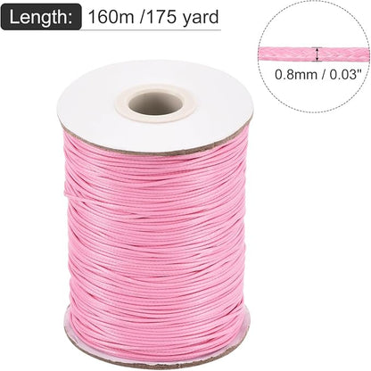 MECCANIXITY Waxed Cord 0.8mm Waxed Polyester Cord 175 Yard Wax String - Image 2