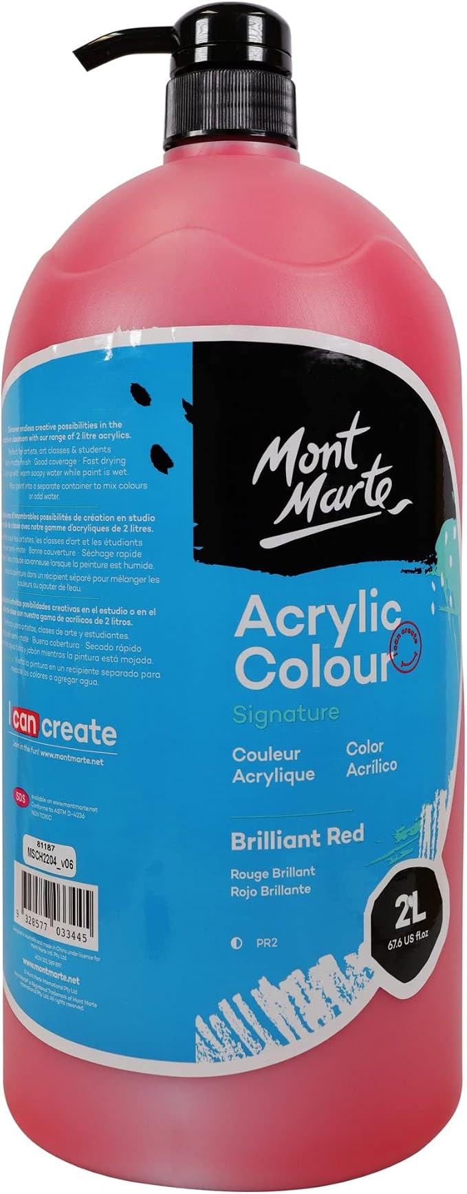 Mont Marte Discovery School Acrylic, 1/2 Gallon. Ideal - Image 3