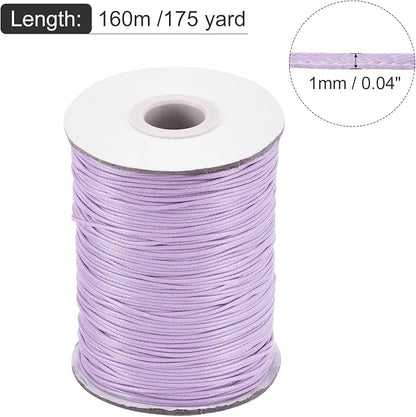MECCANIXITY Waxed Cord 1mm Waxed Polyester Cord 175 Yard Wax String - Image 2