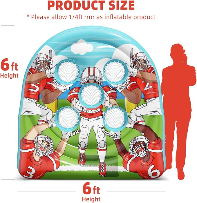 6Ft Football Target Toss Game - Image 6