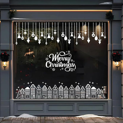 Christmas Stencils for Crafts Reusable Christmas Window Stencil Xmas Village - Image 3