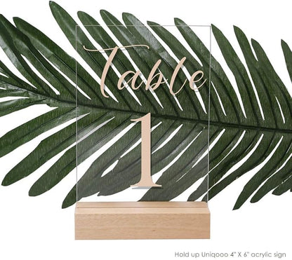UNIQOOO 20 Pack 4" Wood Stands for Wedding Acrylic Sign, Wood Table Number - Image 3