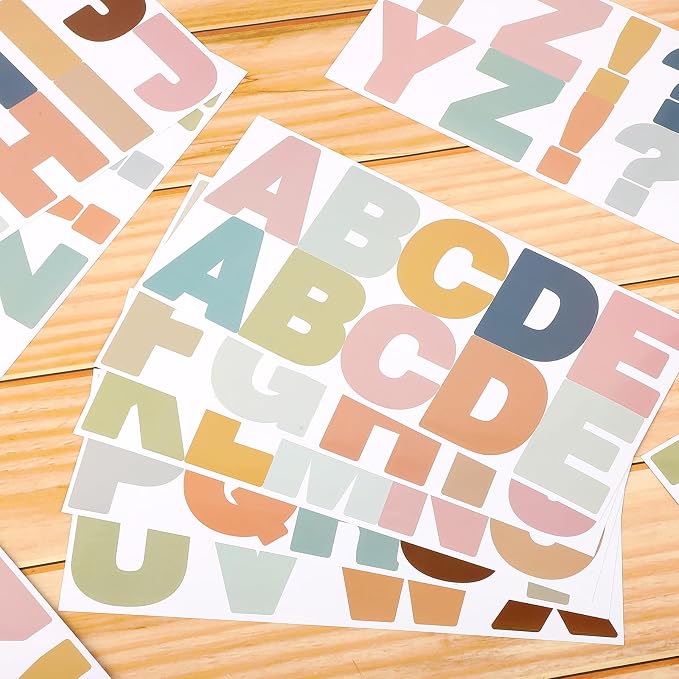 232 Pcs 24 Sheets Boho Bulletin Board Letters, 2.4 Inch Letter Stickers Self - Image 4