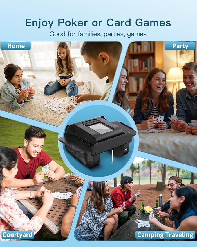 Automatic Card Shuffler, Rechargeable Cards Shuffler Machine - Image 7