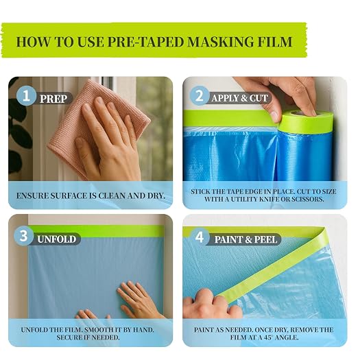Pre-Taped Masking Film for Painting - Image 7