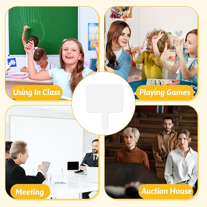 10 Pcs Dry Erase Answer Paddles 10x8 Inch Handheld White Boards Mini Double - Image 7