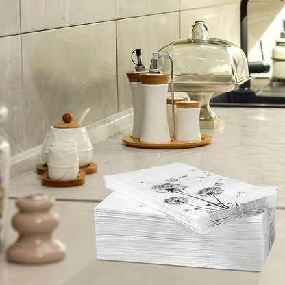 200 Sheets Dandelion Guest Towels Disposable - Image 7