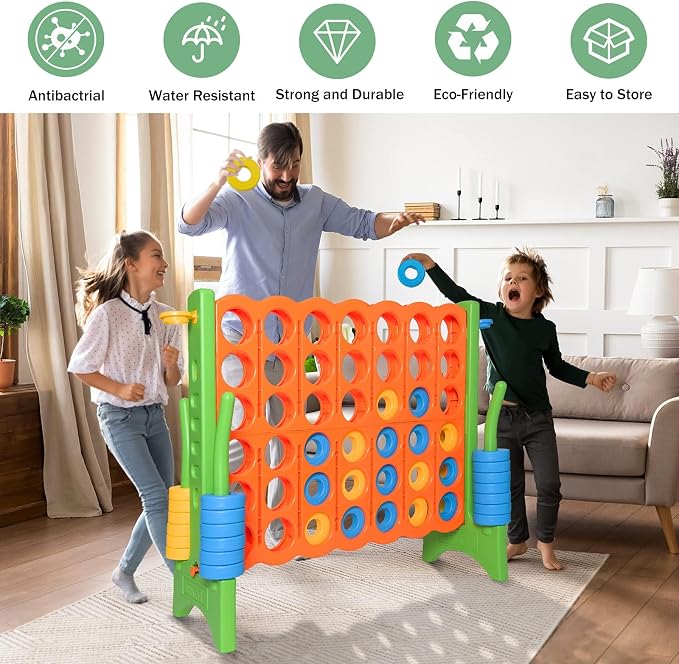 Oversized 4 in a Row Connect Game+Waterproof Carry Bag, Included-4 ft X 3.5 ft - Image 4