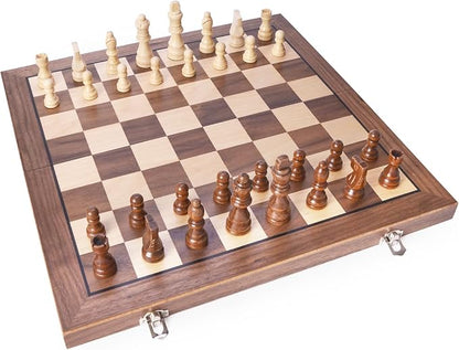 AMEROUS 15 Inches Magnetic Wooden Chess Set - Image 3