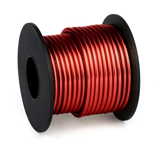 Aluminum Craft Wire, 32.8 Feet 3.0 mm/ 8 Gauge Red Bendable Soft Metal Aluminum by Cadikez