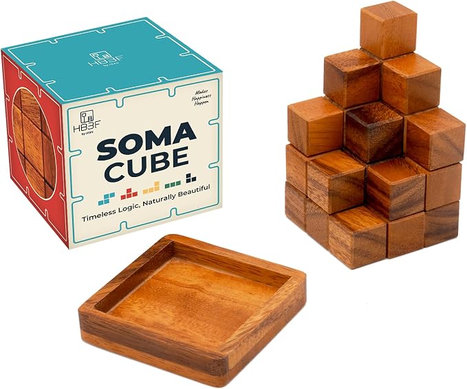 BSIRI Soma Puzzle Cube Wooden Toy Brain Teaser Desk Board Games Adults Master by HB3FbyBSIRI