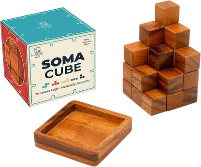 BSIRI Soma Puzzle Cube Wooden Toy Brain Teaser Desk Board Games Adults Master by HB3FbyBSIRI