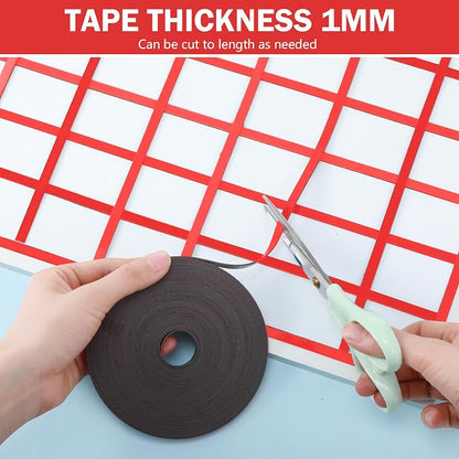 Magnetic Tape Roll Thin Strips, 0.39 Inch x 33 Feet Magnetic Board Dividers - Image 6