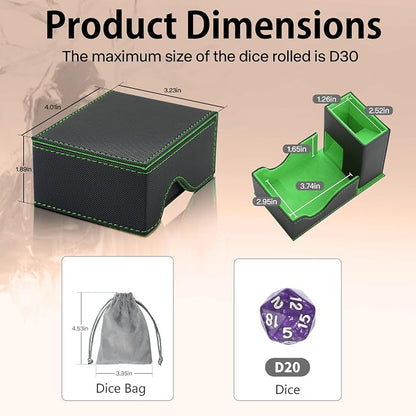 Dice Tower and Tray, Portable Commander Deck Box, Foldable Dice Storage Box - Image 5