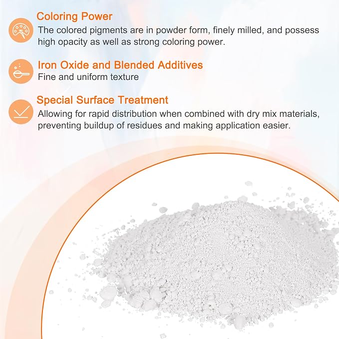 HARFINGTON Iron Oxide Powder Concrete Pigment 325 Mesh 3.5oz Iron Oxide Grout - Image 3