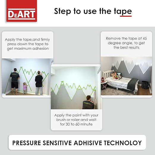 DEART 6Pcs Colored Masking Tape, Extra Long 1008 Feet or 360 Feet x 1 Inch - Image 6