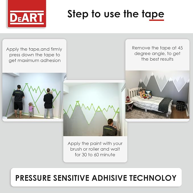 DEART Colored Masking Painters Labeling Tape Masking Tape 1 inch Color Painter - Image 6
