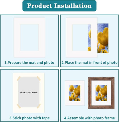 ZBEIVAN 8x10 White Picture Mats - Image 4