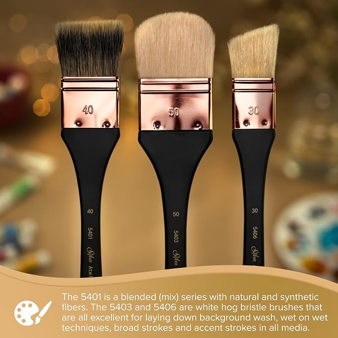 Silver Brush Limited 5403-30 Silver Atelier Oval Hog Bristle Mottler Brush - Image 5