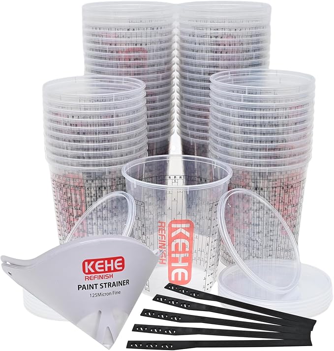 60 PACK Paint Mixing Cups by KEHE REFINISH, 38 oz, Disposable or Reusable by Unknown
