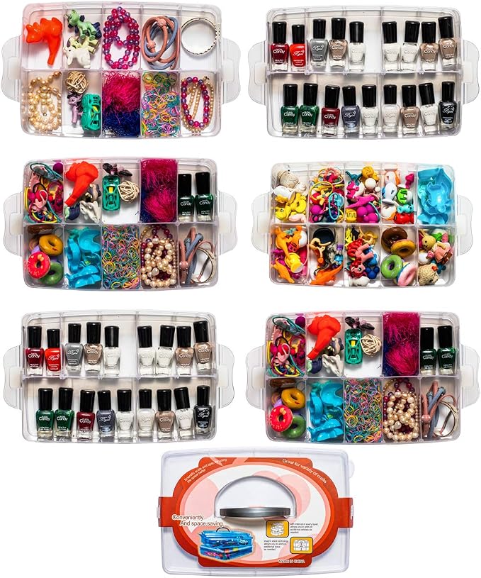 Sooyee 6-Tier Stackable Craft Organizers and Storage Box - Image 2