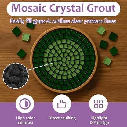 200g Mosaic Crystal Grout for Crafts, Mosaics Tile Tools, High Color Contrast - Image 2