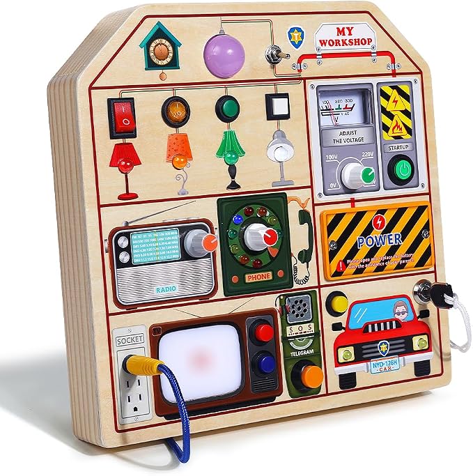 JAUNTY Montessori Wooden Busy Board - Image 5