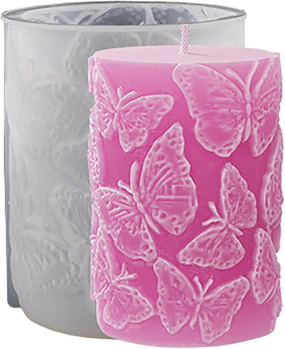 Cylinder Molds Silicone Wave Spiral Candle Mold by EVERELAMSiliconeMolds
