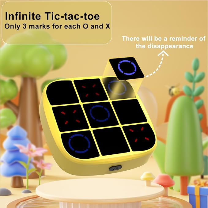 Tic-Tac-Toe Bolt Game, 4-in-1 Handheld Puzzle Games Console, Electronic - Image 5
