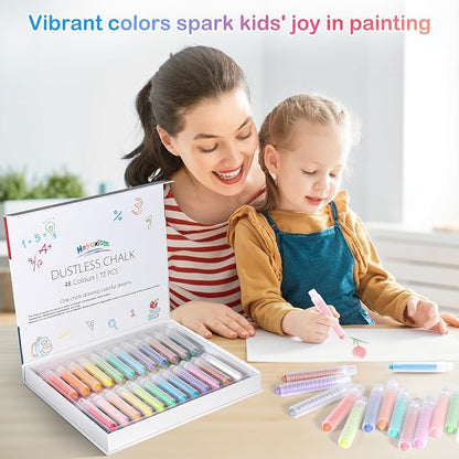 72Pcs Colored Dustless Washable Drawing Chalk Artists Set - Image 2