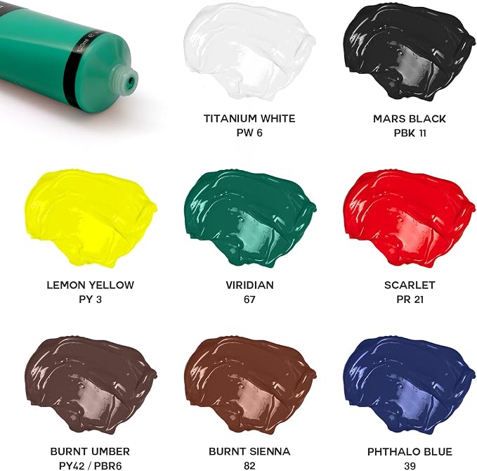 GOTIDEAL Craft Acrylic Paint Set, 8 Primary Colors（ Rich Pigments Non-Toxic - Image 3
