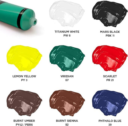 GOTIDEAL Craft Acrylic Paint Set, 8 Primary Colors（ Rich Pigments Non-Toxic - Image 3