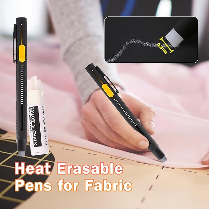 Heat Erasable Fabric Marker for Sewing, Sewing Chalk DIY Markers Pen for - Image 3