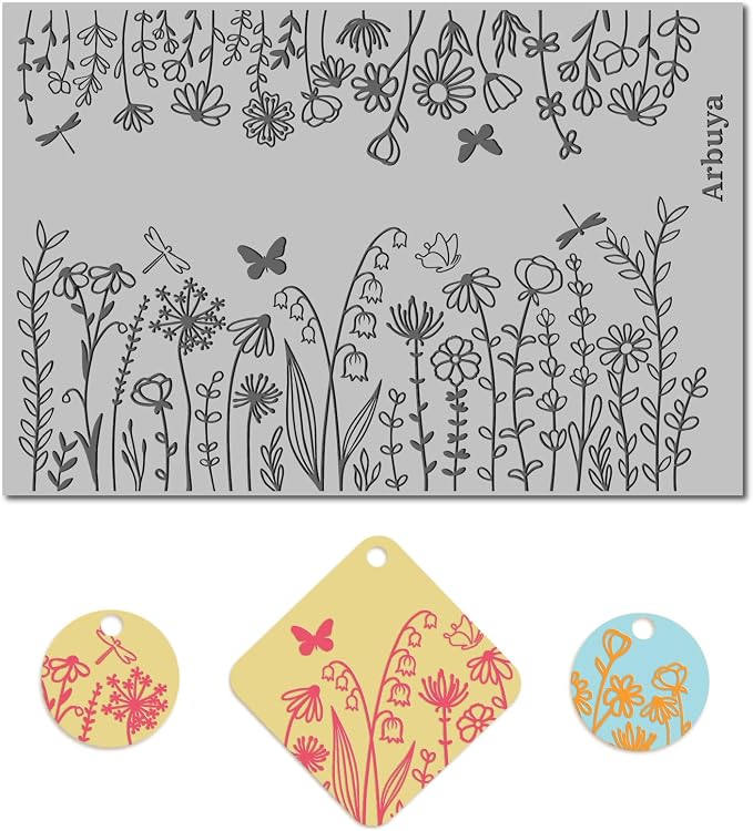Arbuya Polymer Clay Wildflowers Dandelion Texture Sheets by Arbuya
