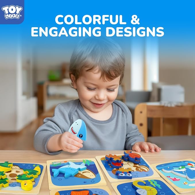 TOY Life Toddler Puzzles Ages 2-4, Wooden Puzzles - Image 3